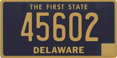 DE license plate 45602