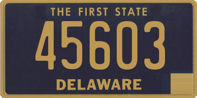 DE license plate 45603