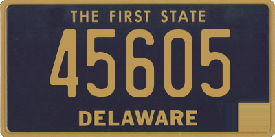 DE license plate 45605