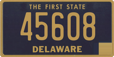 DE license plate 45608