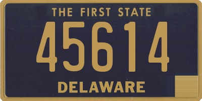 DE license plate 45614