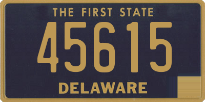 DE license plate 45615