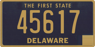 DE license plate 45617