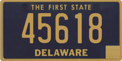 DE license plate 45618