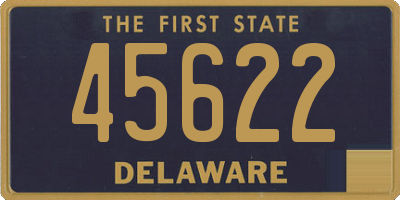 DE license plate 45622