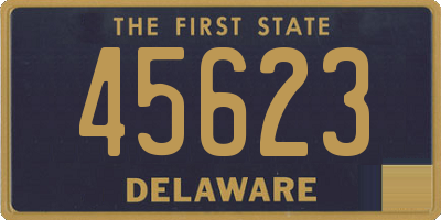 DE license plate 45623