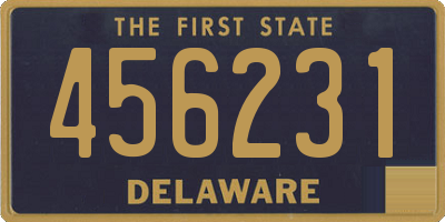 DE license plate 456231