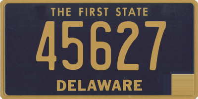 DE license plate 45627