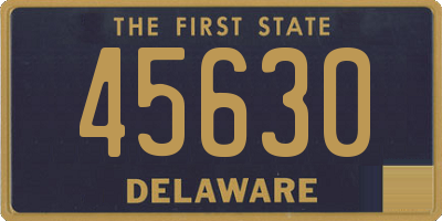 DE license plate 45630