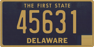 DE license plate 45631