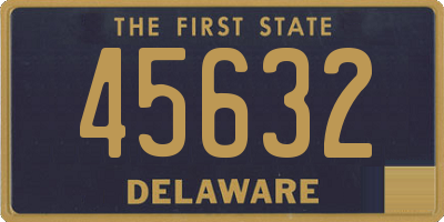 DE license plate 45632