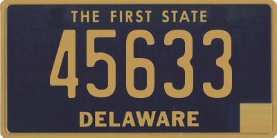 DE license plate 45633