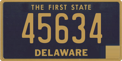 DE license plate 45634