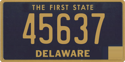 DE license plate 45637