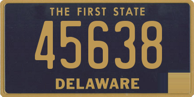 DE license plate 45638