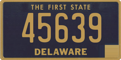 DE license plate 45639