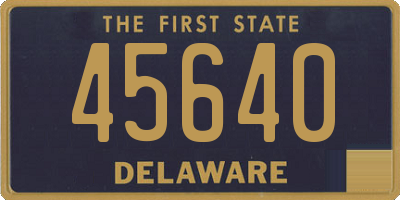 DE license plate 45640