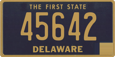 DE license plate 45642