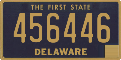 DE license plate 456446