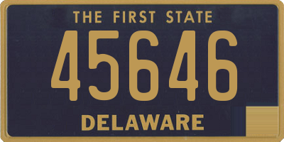 DE license plate 45646