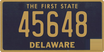 DE license plate 45648