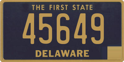 DE license plate 45649