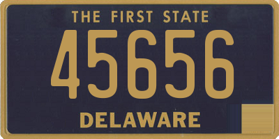 DE license plate 45656