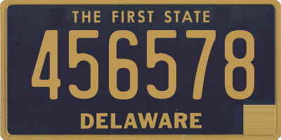 DE license plate 456578