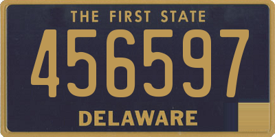 DE license plate 456597