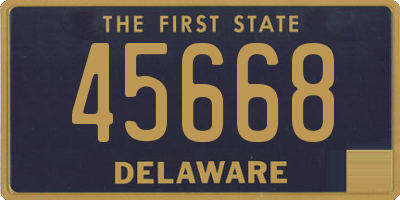 DE license plate 45668