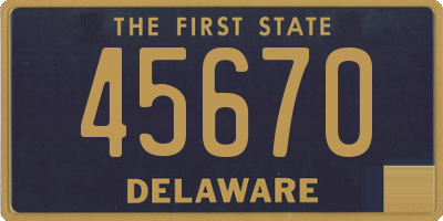 DE license plate 45670