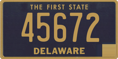DE license plate 45672