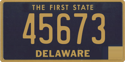 DE license plate 45673