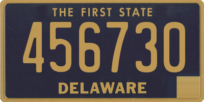 DE license plate 456730