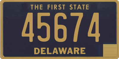 DE license plate 45674