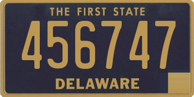 DE license plate 456747