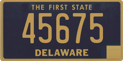 DE license plate 45675
