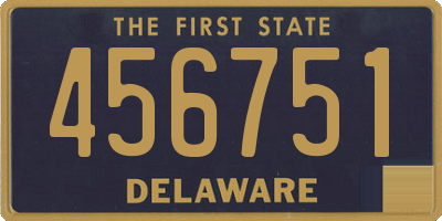 DE license plate 456751