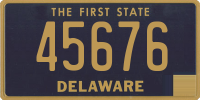 DE license plate 45676