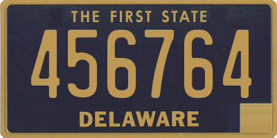 DE license plate 456764