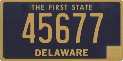 DE license plate 45677