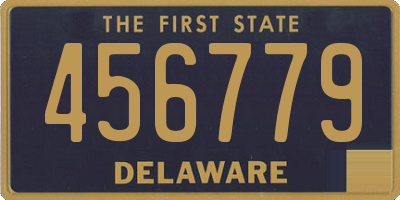 DE license plate 456779