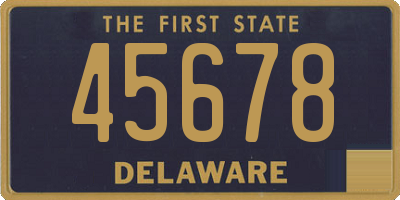 DE license plate 45678