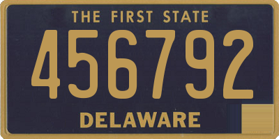 DE license plate 456792