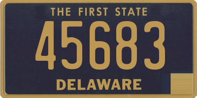 DE license plate 45683