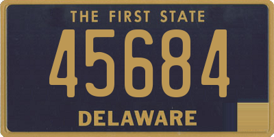 DE license plate 45684