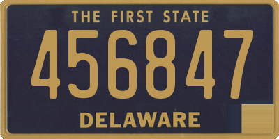 DE license plate 456847