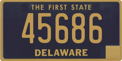 DE license plate 45686