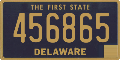 DE license plate 456865