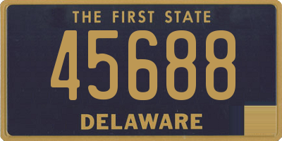 DE license plate 45688